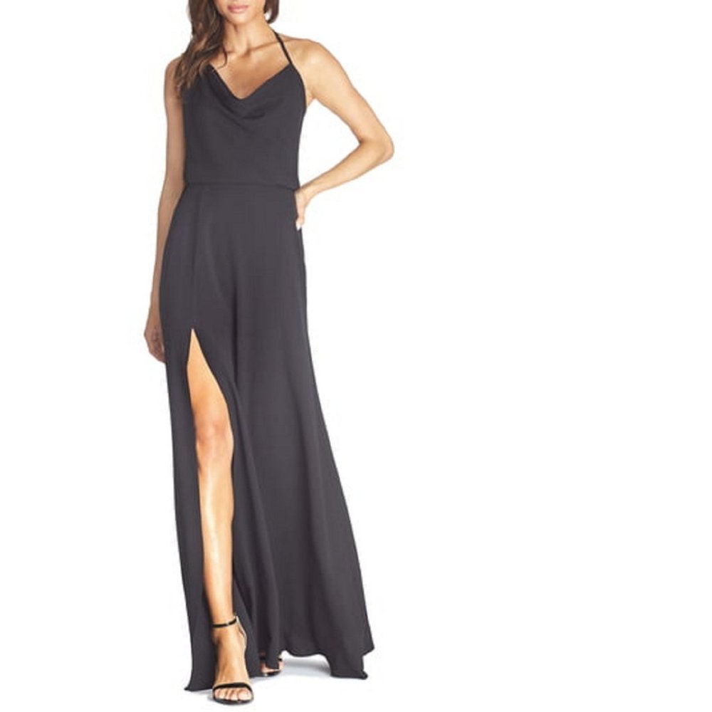 Dress The Population Cowl Neck Gown Dress | Black